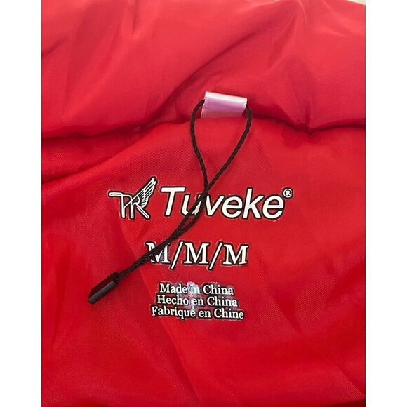 TUVEKE Men's Sz Medium Red Full Zip Puffer Vest - Picture 4 of 8